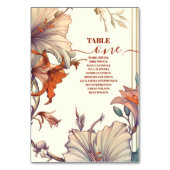  Bloemen Art Nouveau Bruiloft Kaart (Voorkant)