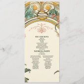 Bloemen Art Nouveau Bruiloft Programma (Voorkant)