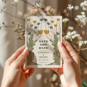 Bloemen Art Nouveau Bruiloft Save The Date