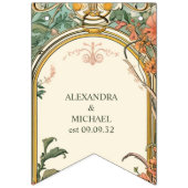  Bloemen Art Nouveau Bruiloft Vlaggetjes (Eerste vlag)