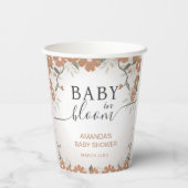 Bloemen Baby in Bloom Shower Papieren Bekers (Achterkant)