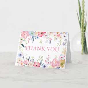 Bloemen Baby in Bloom Spring Baby shower Bedankkaart