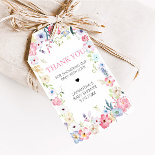 Bloemen Baby in Bloom Spring Baby shower Favoriet  Cadeaulabel