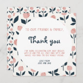  bloemen baby shower dank je kaart (Voorkant / Achterkant)