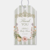  Bloemen Baby shower Dank u Cadeaulabel (Voorkant)