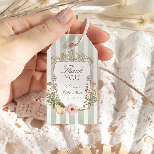  Bloemen Baby shower Dank u Cadeaulabel