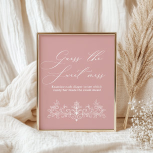 Bloemen Baby shower Guess Sweet Mess Poster