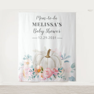 Bloemen Baby Shower Roze Rozen Pompoen Wordt Moede Wandkleed