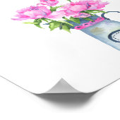 Bloemen baby shower Snoep en traktaties Poster (Hoek)