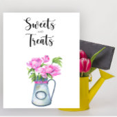Bloemen baby shower Snoep en traktaties Poster