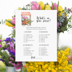 Bloemen baby shower - Wat zit er in je portemonnee