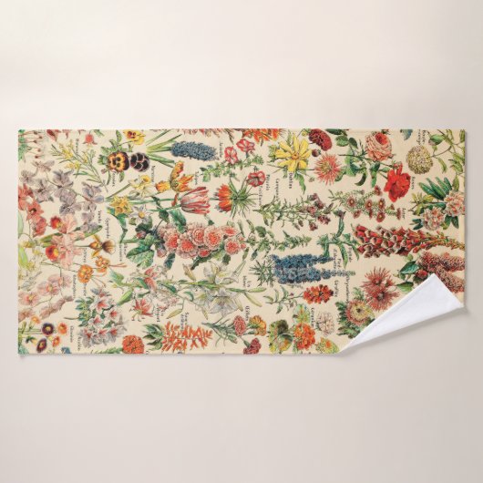  bloemen badhanddoek (Badhanddoek)