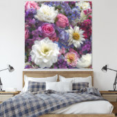 Bloemen banket canvas afdruk (Insitu (Slaapkamer))