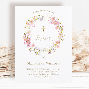 bloemen Baptisme-uitnodiging Kaart