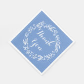 Bloemen Bedankt Blauwe Korenbloem Bloemen Krans Servetten (Hoek)