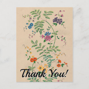 Bloemen + "Bedankt!" Briefkaart