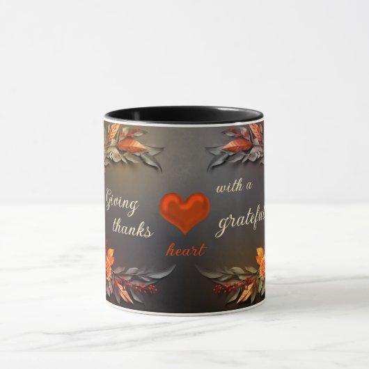 Bloemen Bedankt Grateful Heart Chalkboard Mok (Midden)