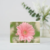 Bloemen Bedankt Pink Gerbera Daisy Flower Briefkaart (Staand voorkant)