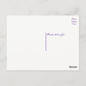 Bloemen Bedankt Waterverf Purple Flowers Briefkaart (Achterkant)