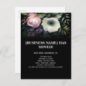 Bloemen Bedrijfs het Verschuiven Aankondiging Briefkaart (Voorkant / Achterkant)