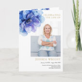 Bloemen begrafenis herdenking volgorde van dienst  programma (Voorkant)