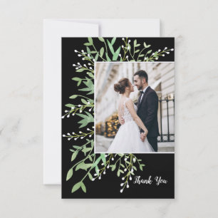 Bloemen begroetingsfoto Dank u kaart