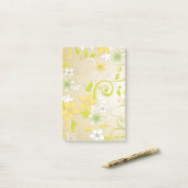 Bloemen behang 3 post-it® notes (Op bureau)
