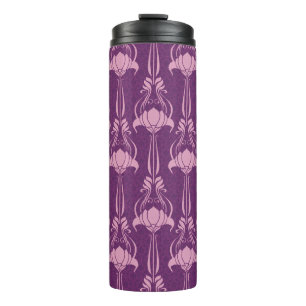 Bloemen behang roze Violet ontwerp Thermosbeker