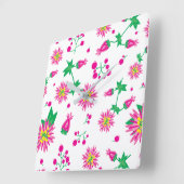 Bloemen & Bessen Vierkante Klok (Hoek)