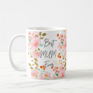 Bloemen Beste Mum Ooit Mok | Elegante koffiebeker