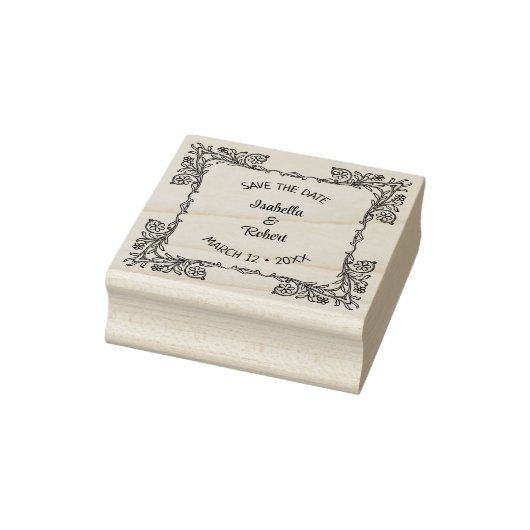  Bloemen Bewaar de datum Bruiloft Rubberstempel (Stempel)