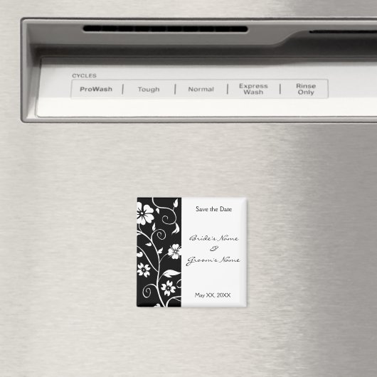 Bloemen Bewaar de datum Magneet (Insitu (Vaatwasser))