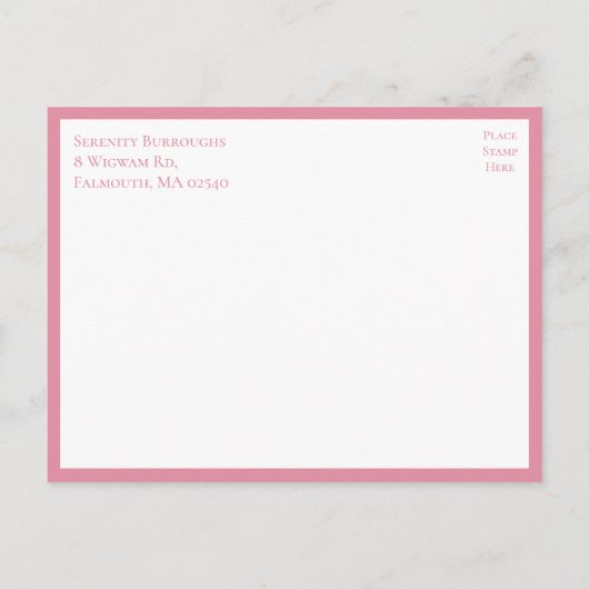 Bloemen Bewaar de datum Pink Spring Flowers Bruilo Aankondigingskaart (Achterkant)