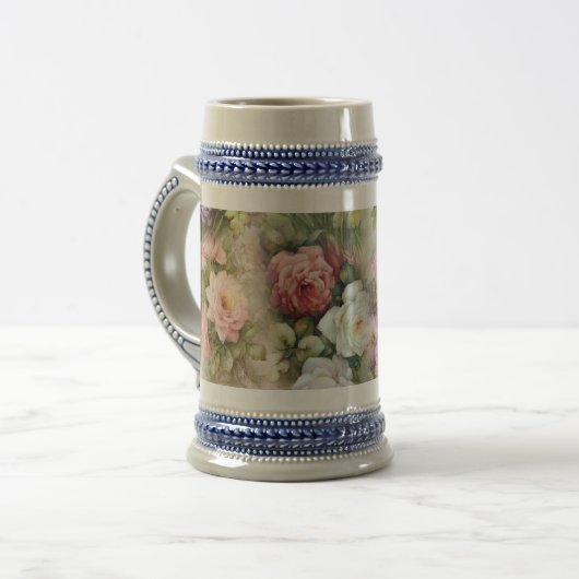 bloemen bierpul (Voorkant links)