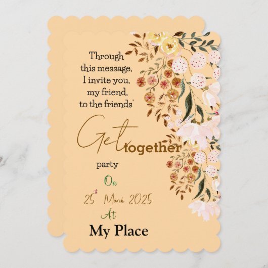 Bloemen bij elkaar kaart (Voorkant / Achterkant)