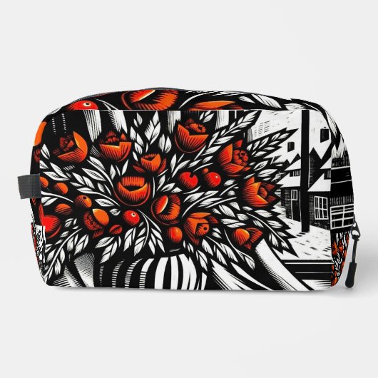 Bloemen bij het winterraam toilettasje (Voorkant)