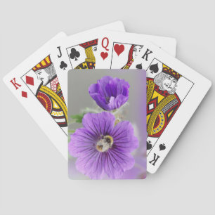 Bloemen Bij Stuifmeel Bokeh Vervagen Zomer Tuin Pokerkaarten