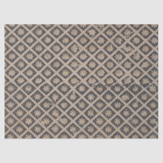 Bloemen binnen vierkantjes Decoupage papier