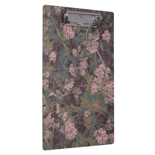 Bloemen, bladeren en kamouflage klembord (Rechts)