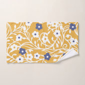 Bloemen, bladeren, wijnstokken, abstract, ochre, w bad handdoek (Handdoek)