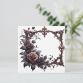 Bloemen Blank Uitnodiging Aankondiging Sjabloon (Staand voorkant)