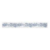 Bloemen Blauw en Wit Chinoiserie Pioen Bridal Lint (Voorkant)