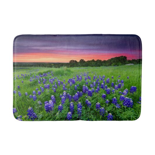 Bloemen | Blauwbijen in Sunset Texas Badmat (Voorkant)