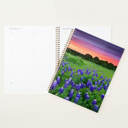 Bloemen | Blauwbijen in Sunset Texas Planner (Display)