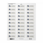 Bloemen blauwe wijnstokken botanisch etiket (Full Sheet)