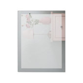 Bloemen | Bleke roze rozen op de nachtstand Notitieblok (Gedraaid)