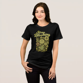  Bloemen "Blijf Bloeien" Retro Design Tri-Blend Shirt