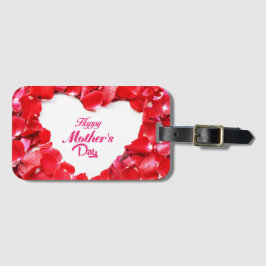 Bloemen bloeien voor mama bagagelabel