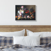 Bloemen bloem kunstbloemen canvas afdruk (Insitu (Slaapkamer))