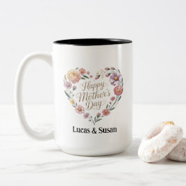 Bloemen Bloem Pastel Tea Happy Moederdag Gift Tweekleurige Koffiemok